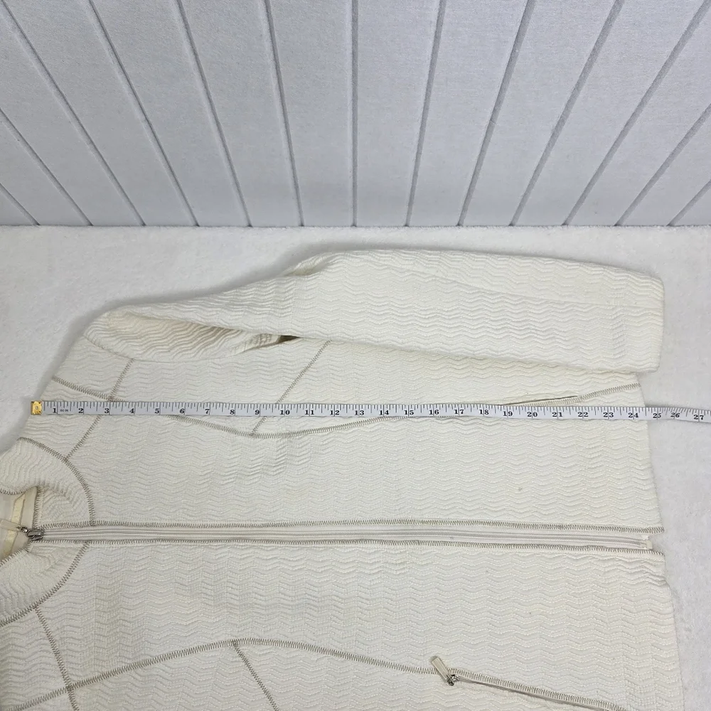 PENDLETON Vintage ZIP Up Front Cream Textured LINED‎ JACKET Size S